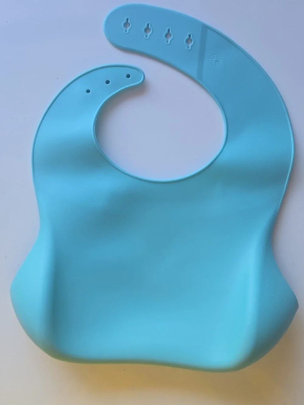 Silicone Baby Bib - Lime Green and Blue